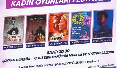 Aydın Büyükşehir Belediyesi Şehir Tiyatrosu ”Kadın Oyunları Festivali”ne Ev Sahipliği Yapacak